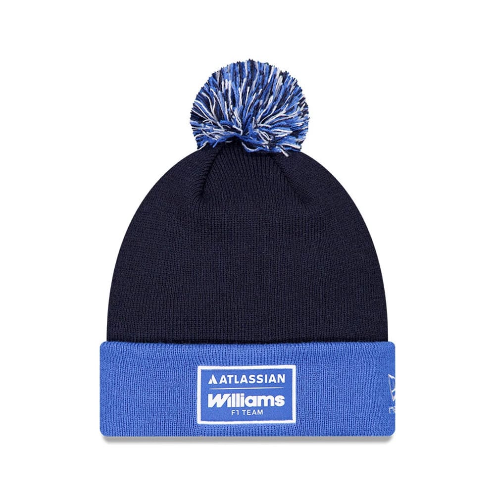 Williams Essential Navy Bobble Knit Beanie Hat-zelvios