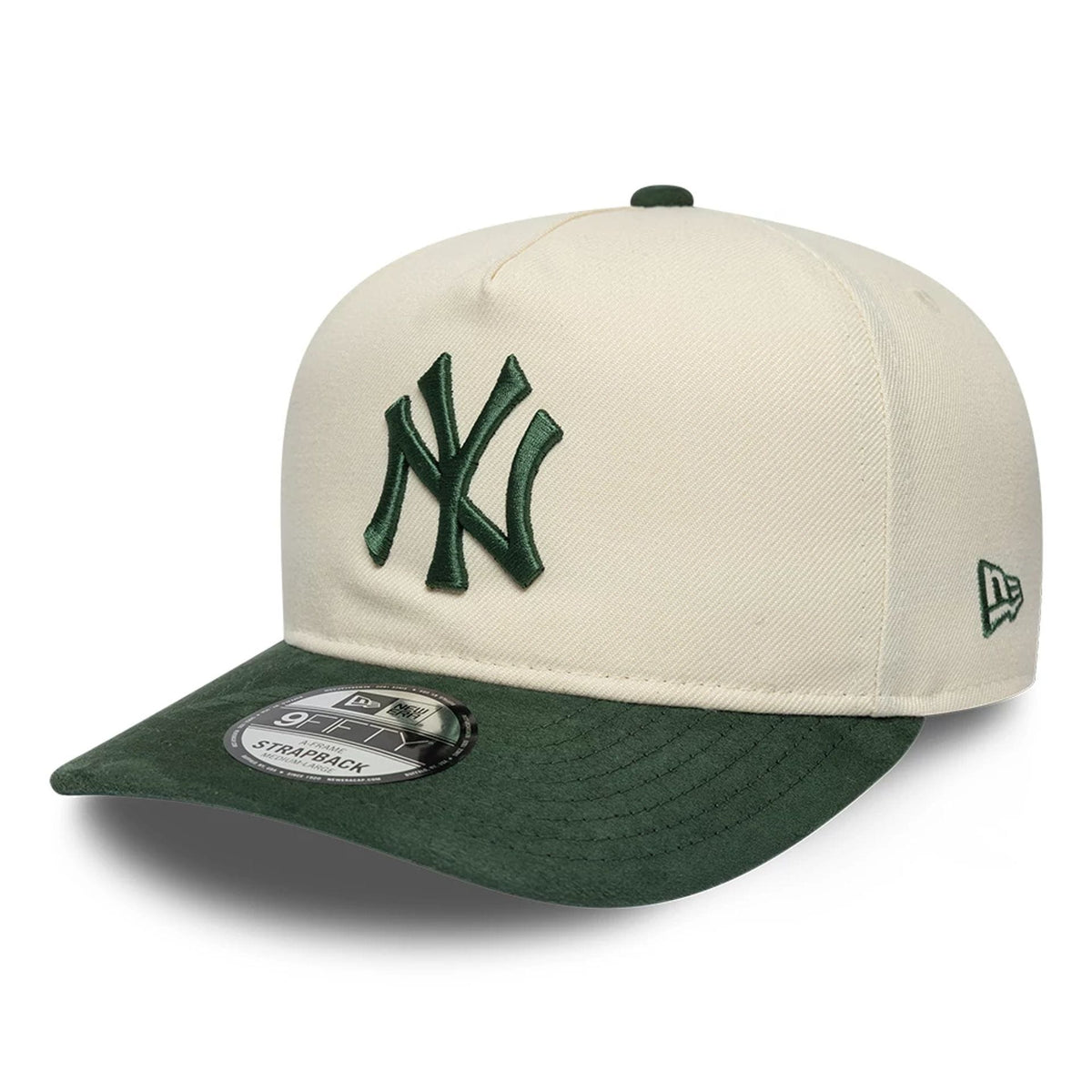 New York Yankees MLB Suede Visor Cream 9FIFTY A-Frame Adjustable Cap-zelvios