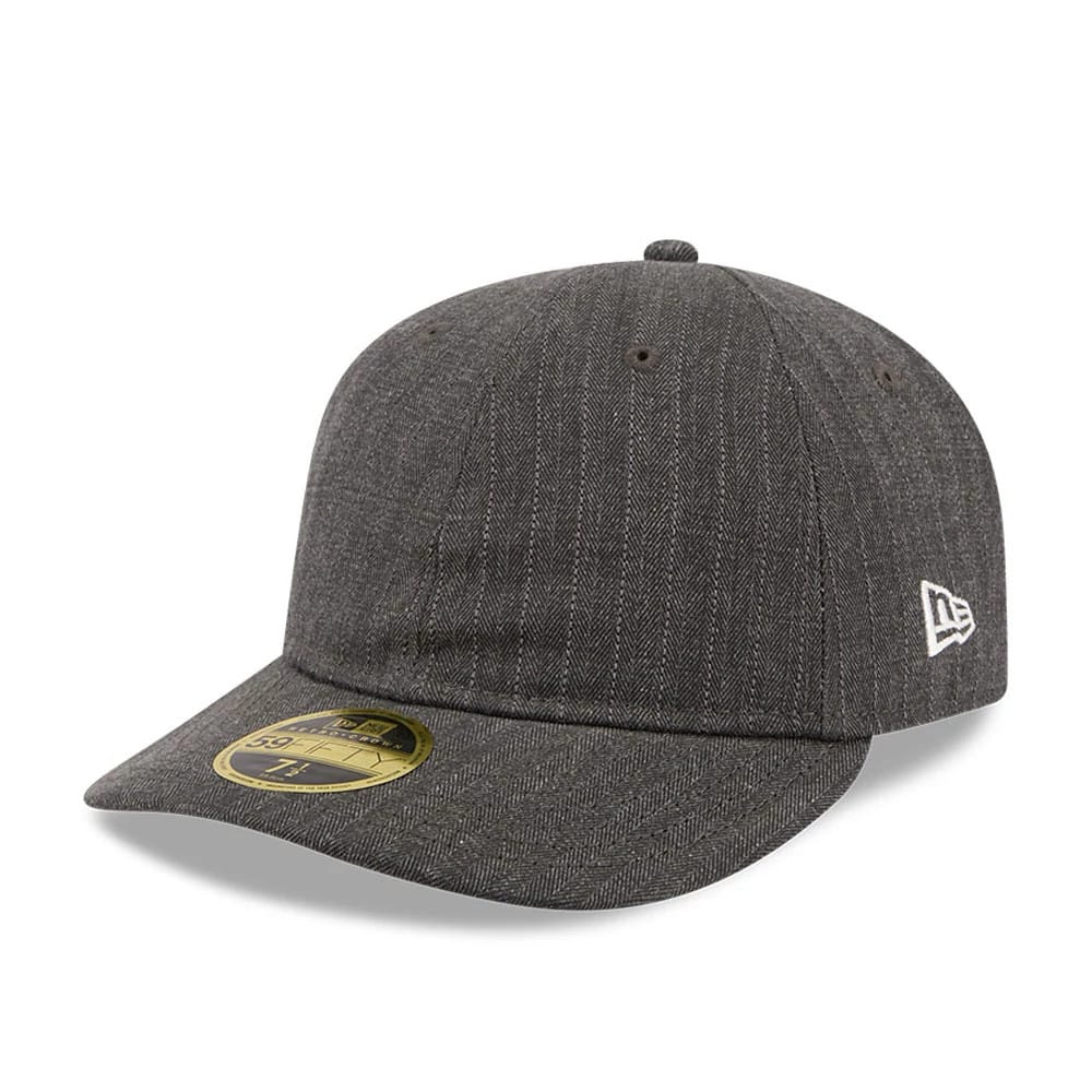 New Era Herringbone Charcoal Retro Crown 59FIFTY Fitted Cap-zelvios