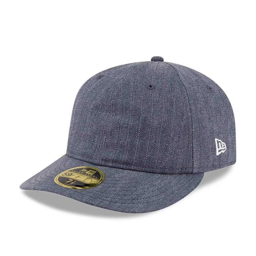 New Era Herringbone Navy Retro Crown 59FIFTY Fitted Cap-zelvios