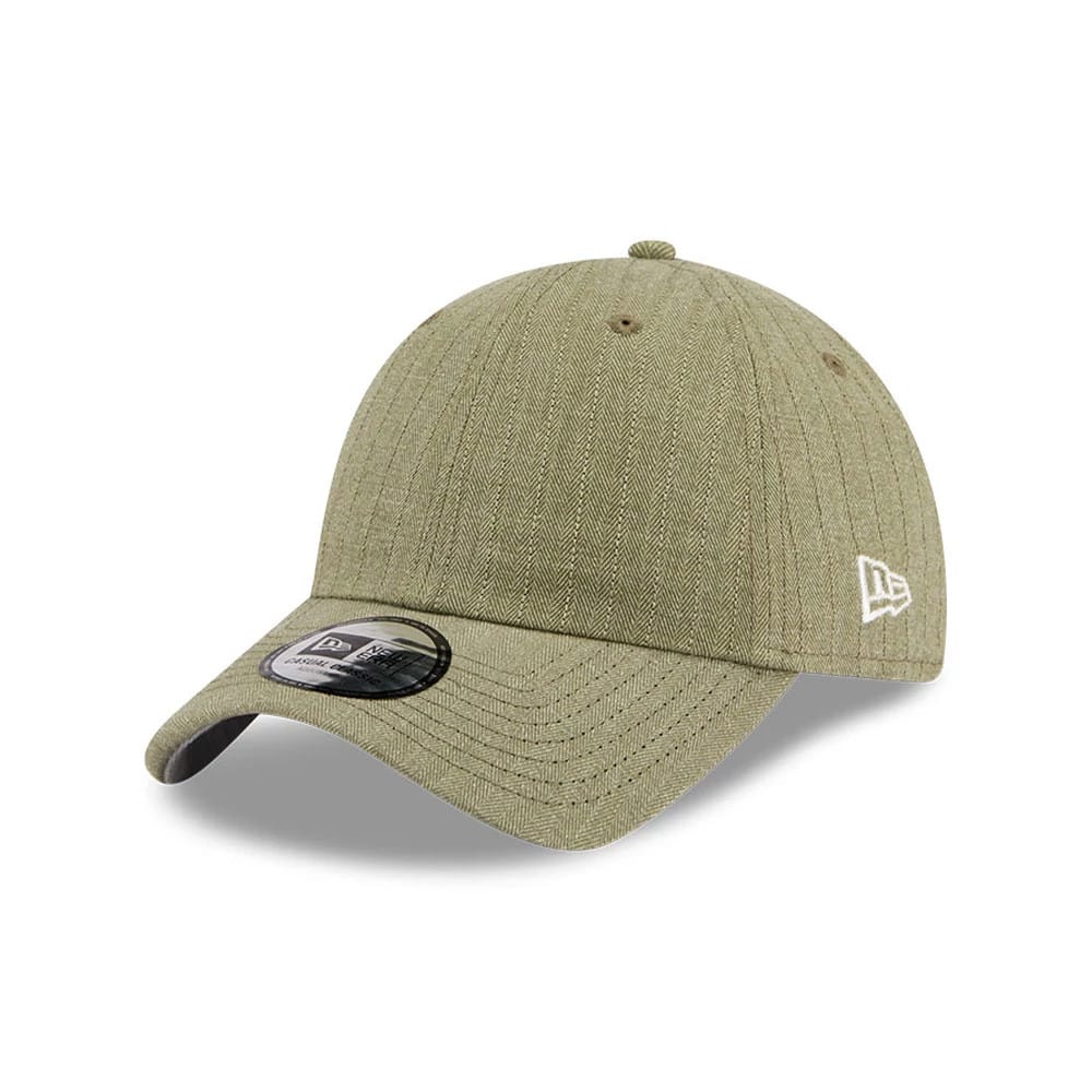New Era Herringbone Pinstripe Green Casual Classic Adjustable Cap-zelvios
