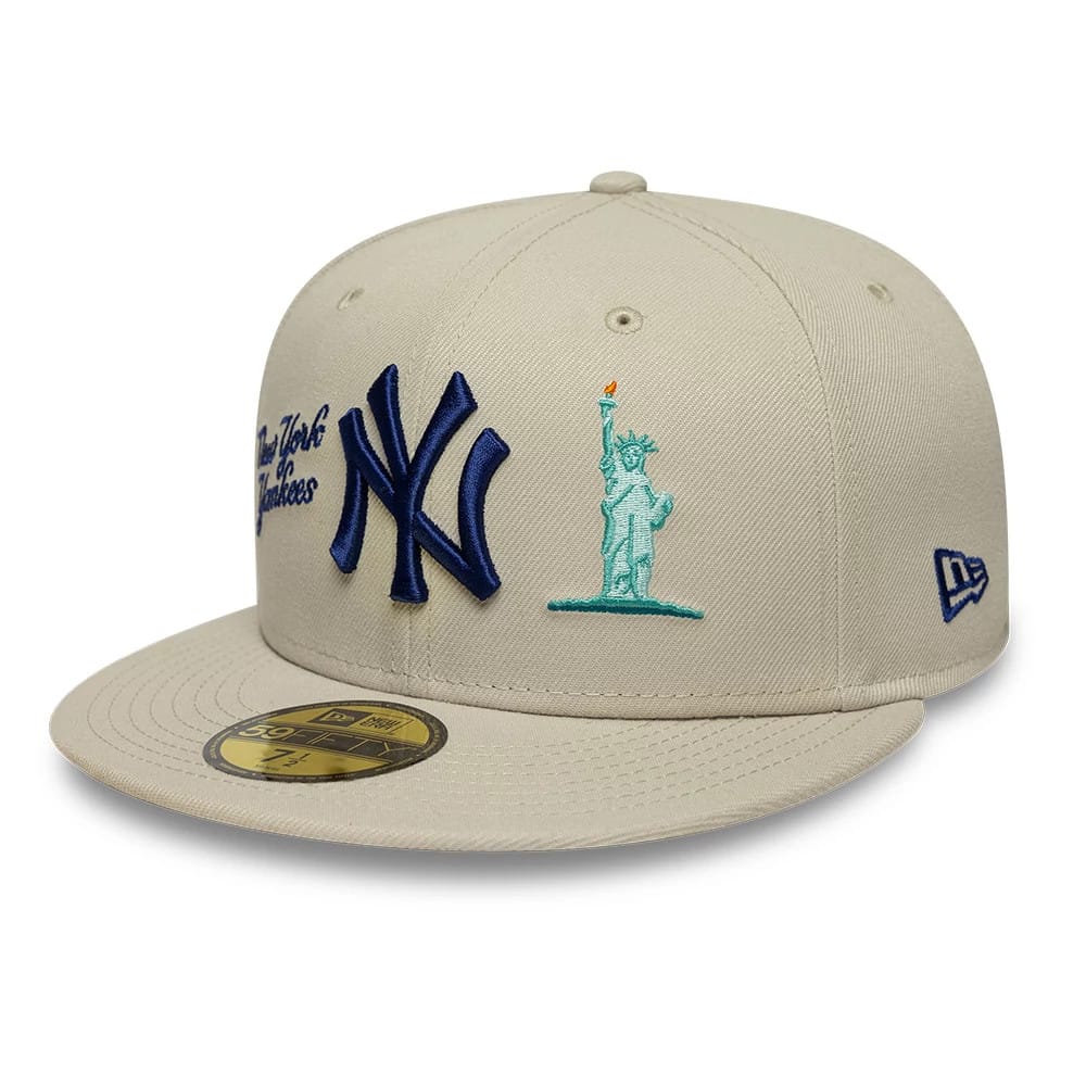 New York Yankees MLB City Icon Light Beige 59FIFTY Fitted Cap-zelvios