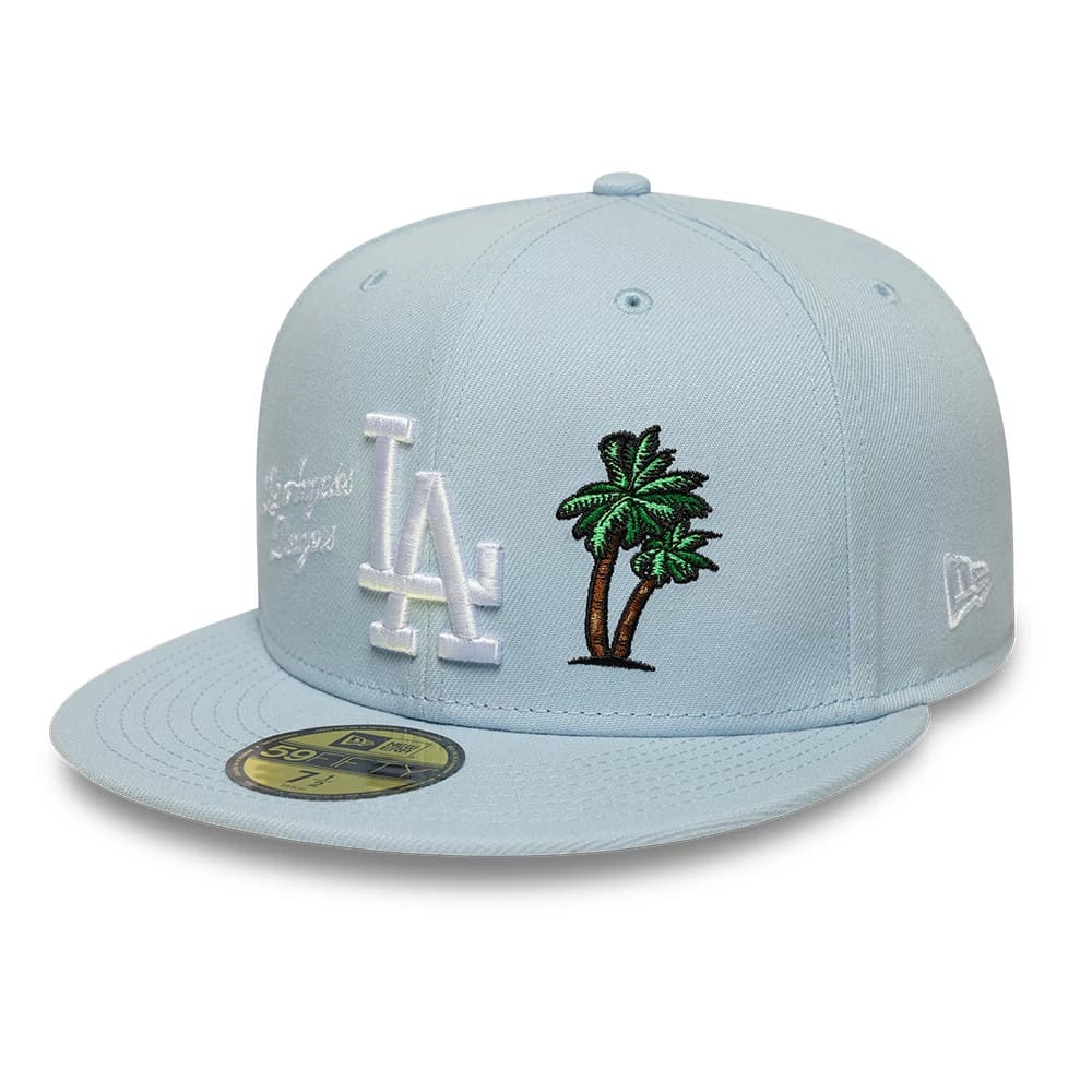 LA Dodgers MLB City Icon Pastel Blue 59FIFTY Fitted Cap-zelvios