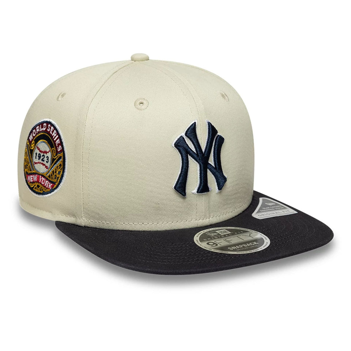 New York Yankees MLB World Series Patch Light Beige 9FIFTY Snapback Adjustable Cap-zelvios