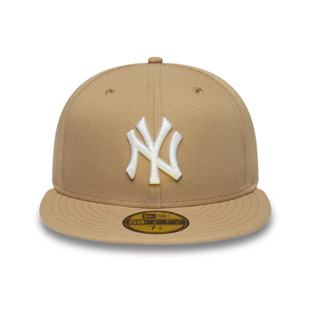 New York Yankees MLB League Essential Light Beige 59FIFTY Fitted Cap-zelvios