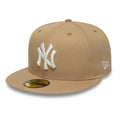 New York Yankees MLB League Essential Light Beige 59FIFTY Fitted Cap-zelvios