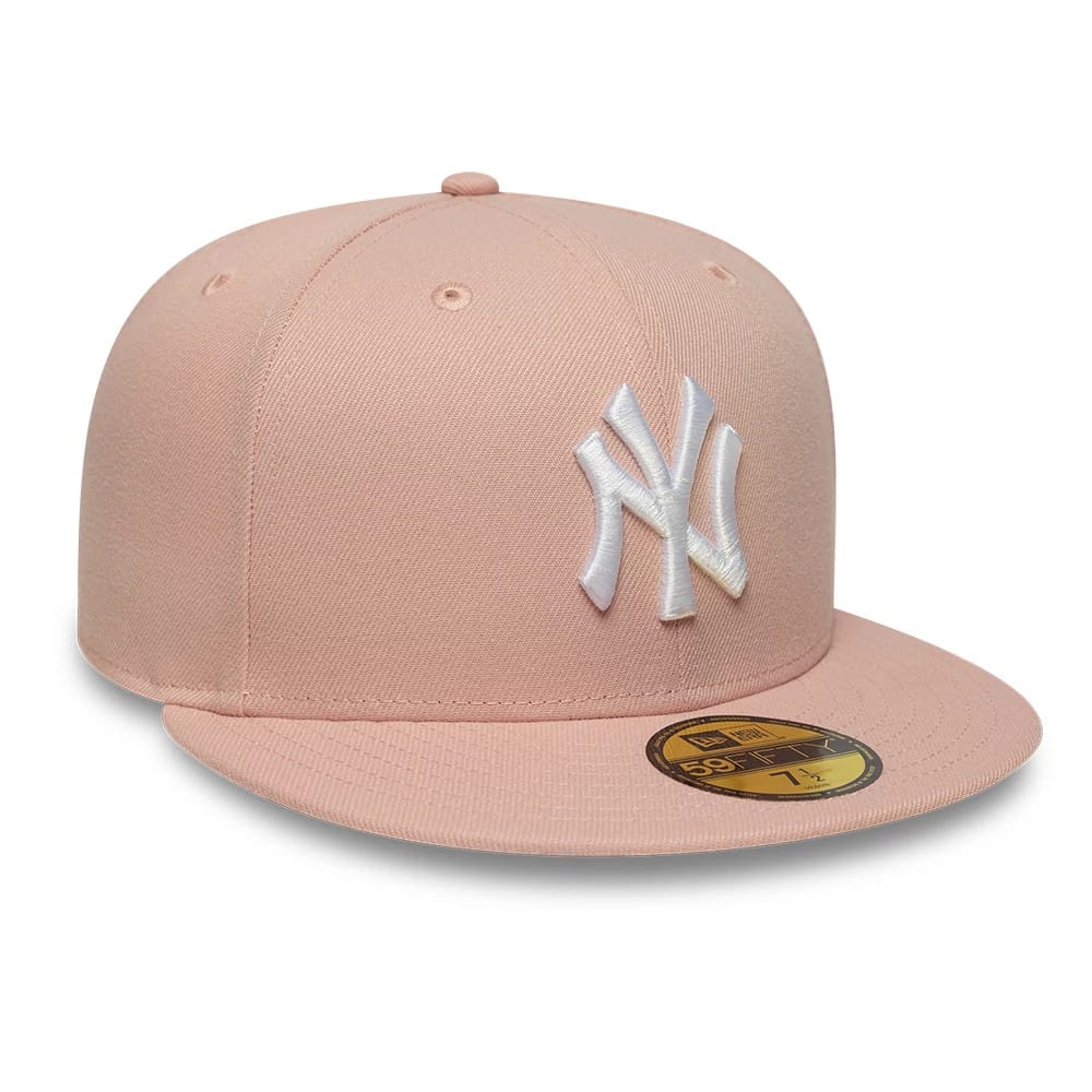 New York Yankees MLB League Essential Pastel Pink 59FIFTY Fitted Cap-zelvios