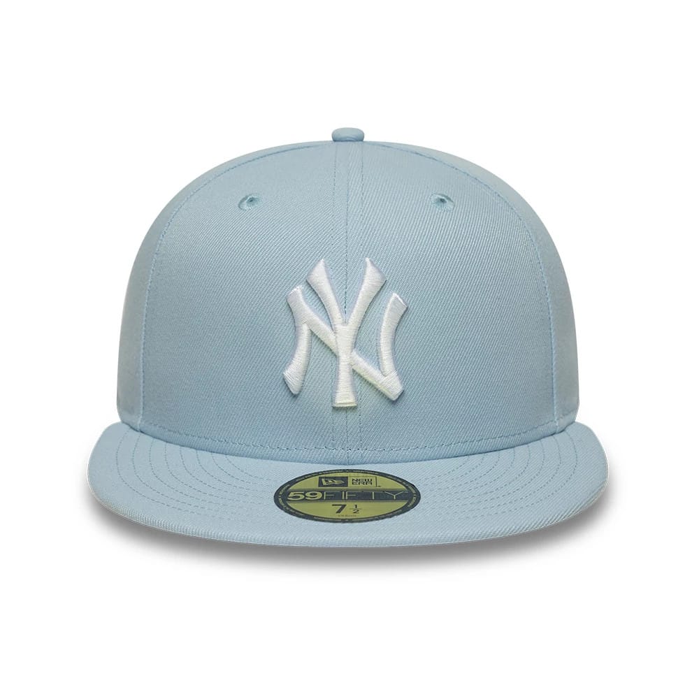 New York Yankees MLB League Essential Pastel Blue 59FIFTY Fitted Cap-zelvios