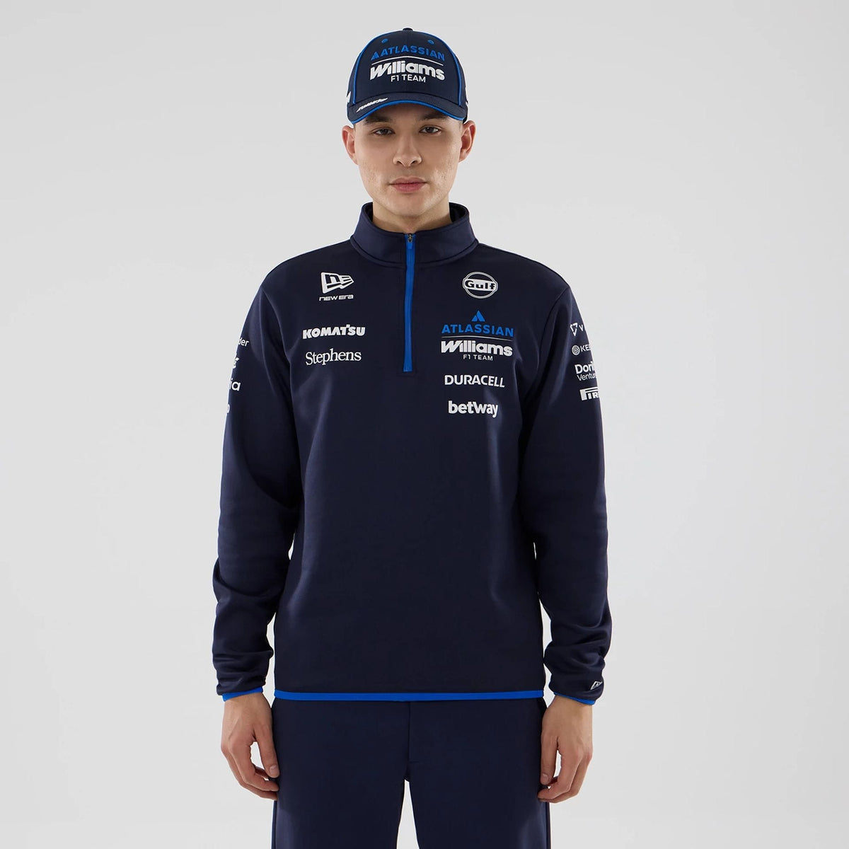 Williams Navy Mid Layer 1/4 Zip Sweater-zelvios
