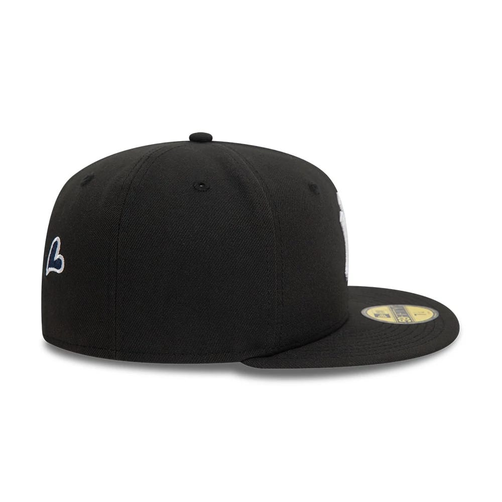 New York Yankees MLB Heart Icon Black 59FIFTY Fitted Cap-zelvios