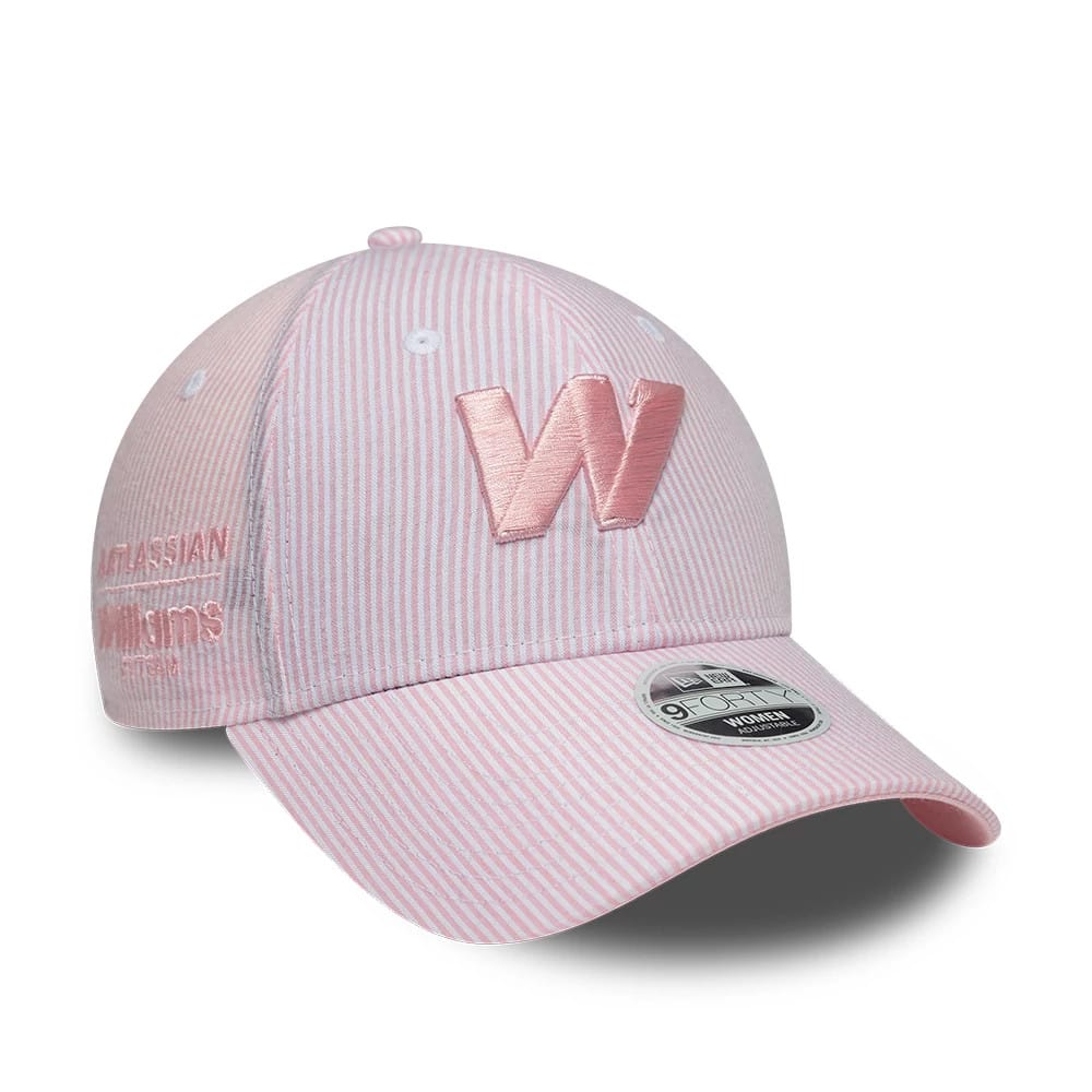Williams Womens Seersucker Pastel Pink 9FORTY Adjustable Cap-zelvios