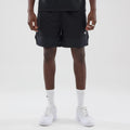 New Era Mesh Black Oversized Shorts-zelvios