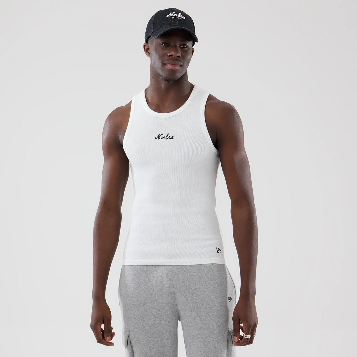 New Era Rib White Vest-zelvios
