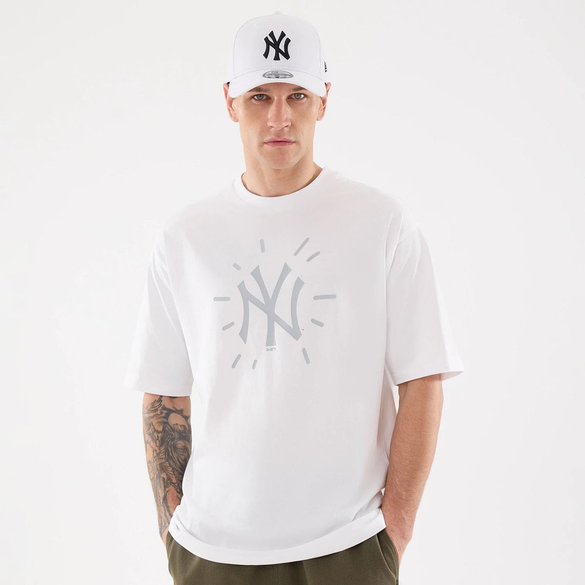 New York Yankees MLB 59FIFTY Day Graphic White T-Shirt-zelvios
