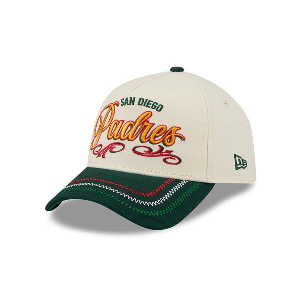 San Diego Padres MLB Cinco De Mayo Cream 9FORTY A-Frame Adjustable Cap-zelvios