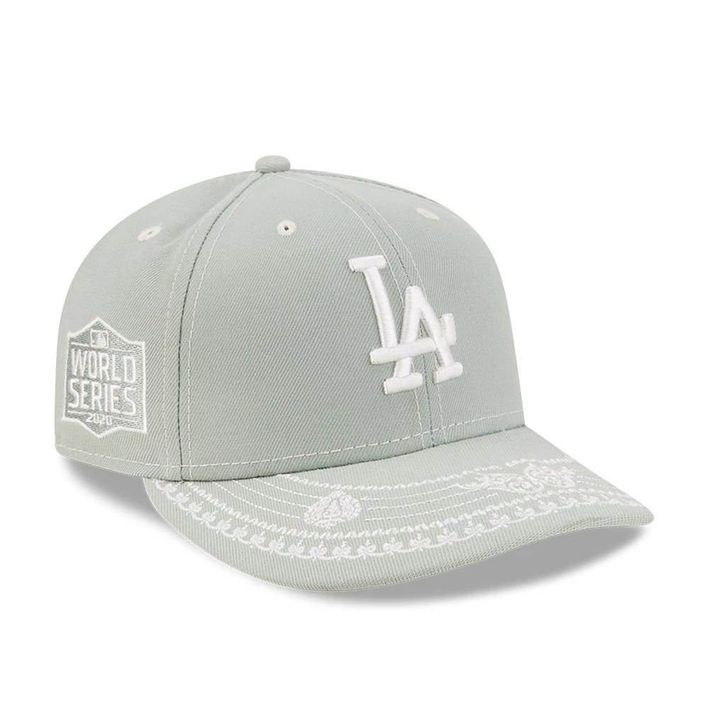 LA Dodgers MLB Fathers Day Pastel Green 59FIFTY Fitted Cap-zelvios