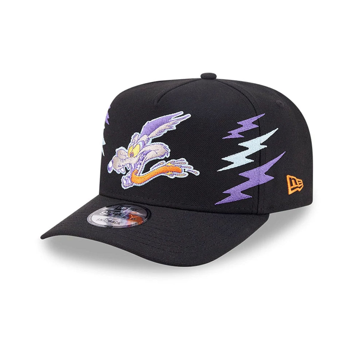 Wile E Coyote Looney Tunes Black 9FIFTY A-Frame Snapback Adjustable Cap-zelvios