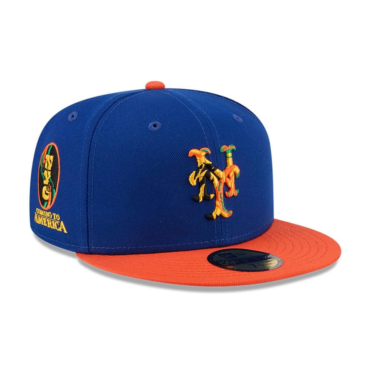 New York Mets MLB X Coming To America Blue 59FIFTY Fitted Cap-zelvios