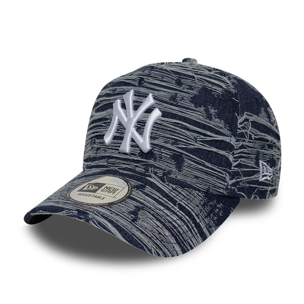 New York Yankees MLB Distressed Denim Navy 9FORTY E-Frame Adjustable Cap-zelvios