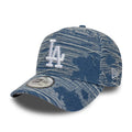 LA Dodgers MLB Distressed Denim Blue 9FORTY E-Frame Adjustable Cap-zelvios