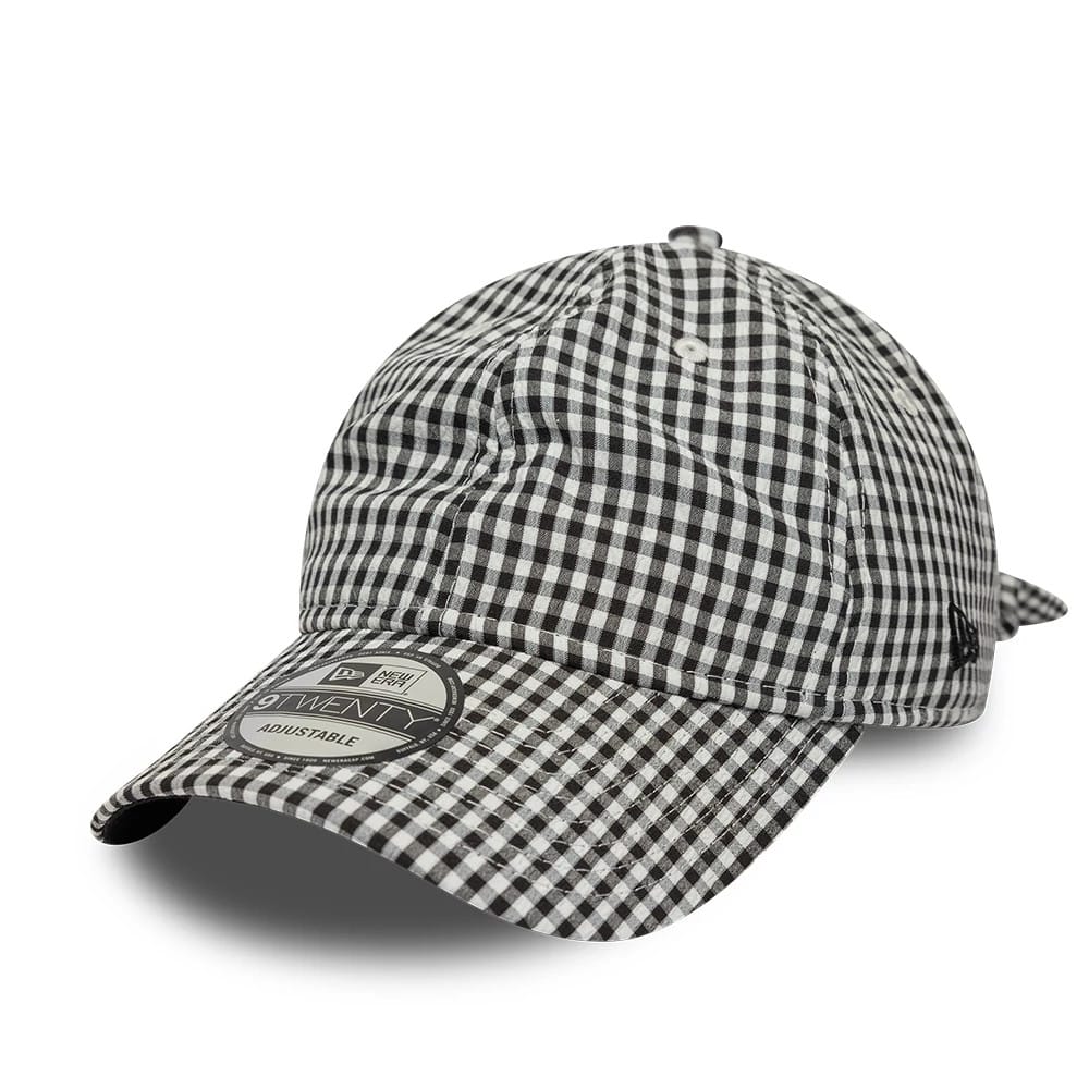 New Era Gingham Bowback Black 9TWENTY Adjustable Cap-zelvios