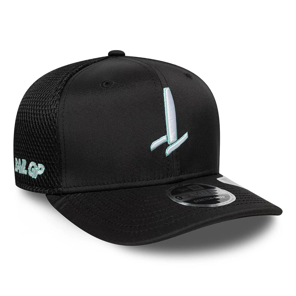 Sail GP Catamaran Black 9SEVENTY Stretch Snap Adjustable Cap-zelvios