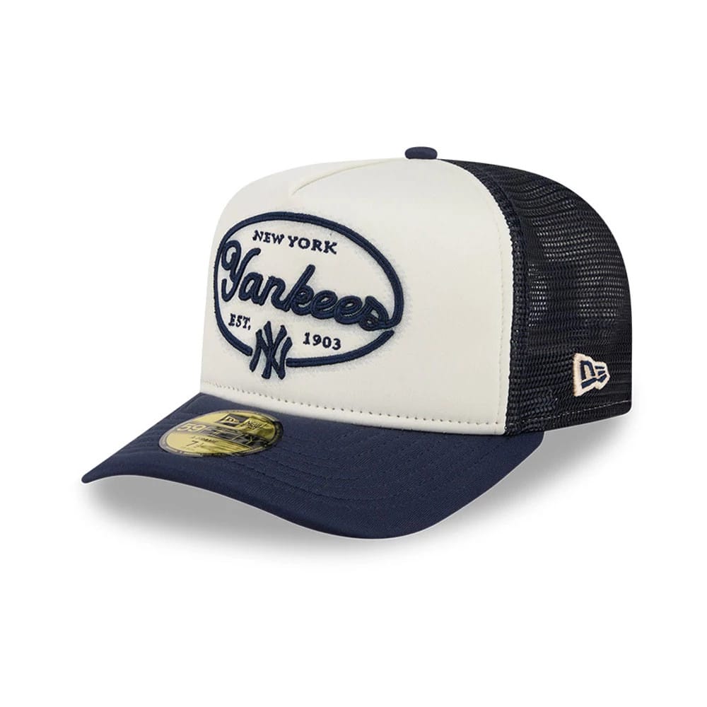 New York Yankees MLB 59FIFTY Day Navy 59FIFTY A-Frame Fitted Cap-zelvios