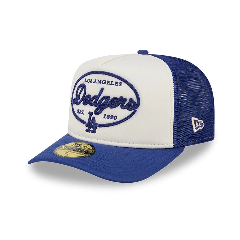 LA Dodgers MLB 59FIFTY Day Dark Blue 59FIFTY A-Frame Fitted Cap-zelvios