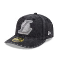 LA Lakers NBA 59FIFTY Day Black Low Profile 59FIFTY Fitted Cap-zelvios