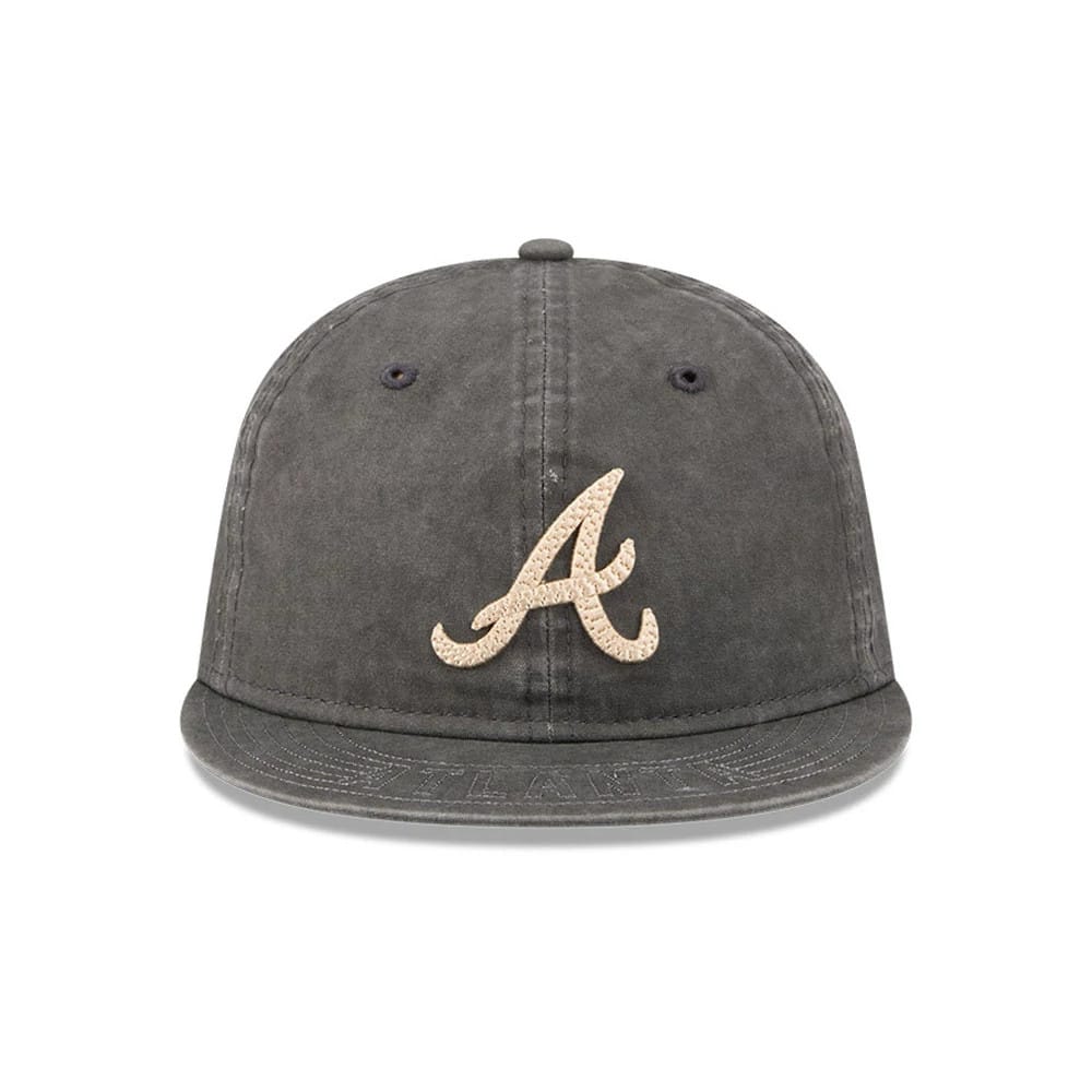 Atlanta Braves MLB 59FIFTY Day Black Retro Crown 59FIFTY Fitted Cap-zelvios