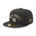 New York Yankees MLB 59FIFTY Day Black Split Panel 59FIFTY Fitted Cap-zelvios