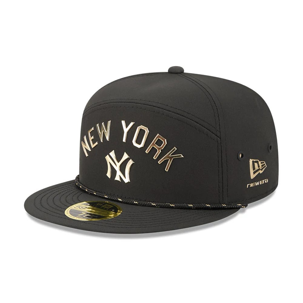New York Yankees MLB 59FIFTY Day Black Split Panel 59FIFTY Fitted Cap-zelvios