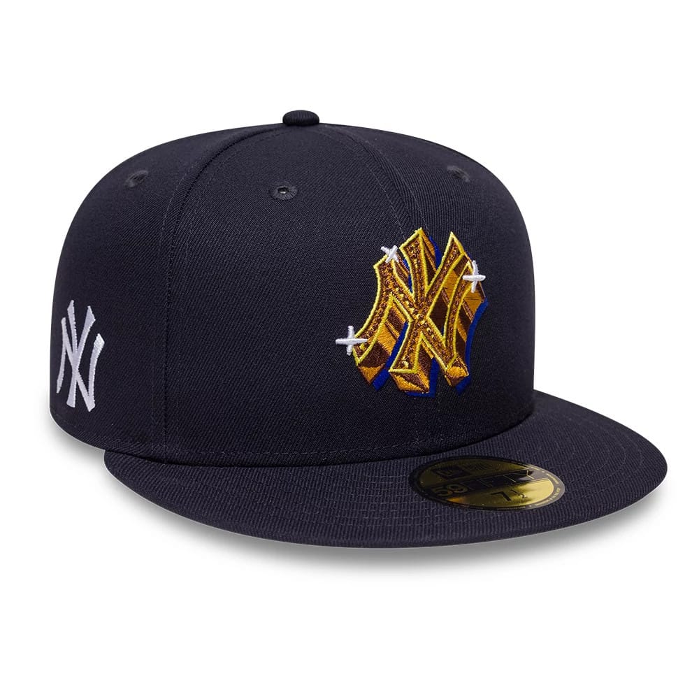 New York Yankees MLB Emblem Navy 59FIFTY Fitted Cap-zelvios