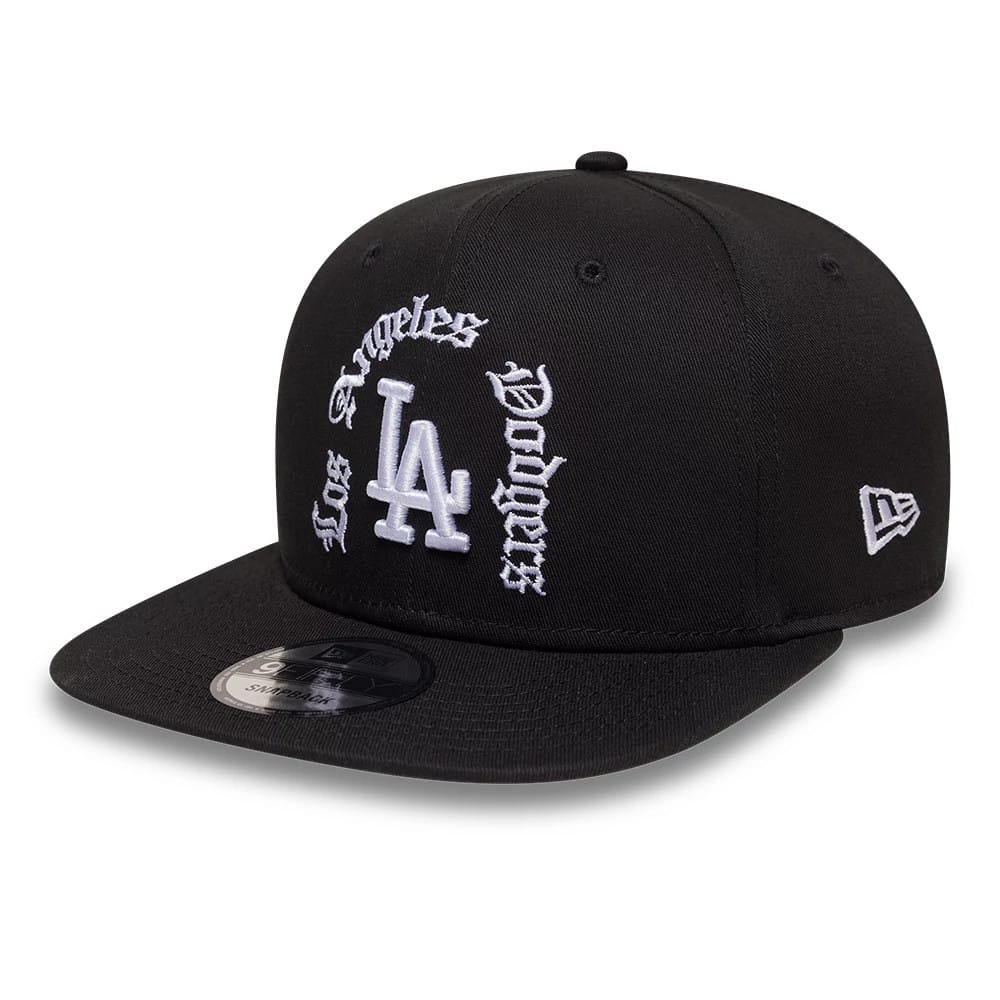 LA Dodgers MLB Black 9FIFTY Snapback Adjustable Cap-zelvios
