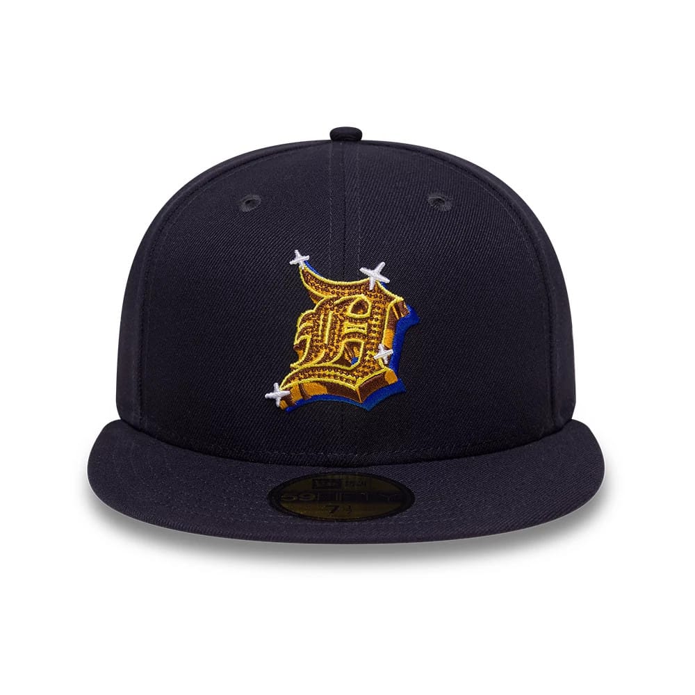 Detroit Tigers MLB Emblem Navy 59FIFTY Fitted Cap-kentox