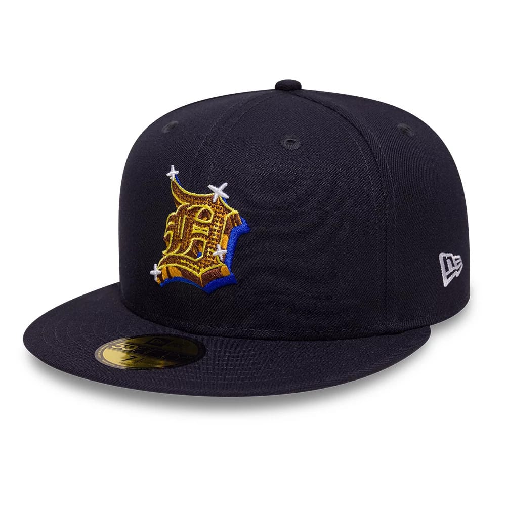 Detroit Tigers MLB Emblem Navy 59FIFTY Fitted Cap-kentox