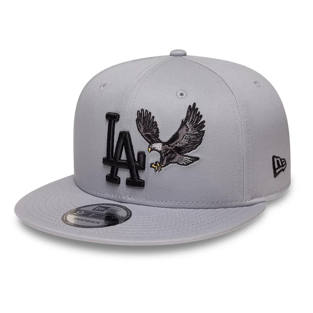 LA Dodgers MLB Outdoor Icon Grey 9FIFTY Snapback Adjustable Cap-zelvios