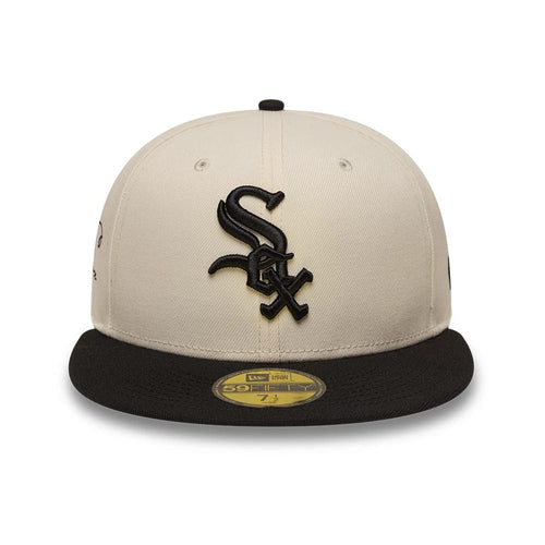 Chicago White Sox MLB Side Script Cream & Black 59FIFTY Fitted Cap-kentox