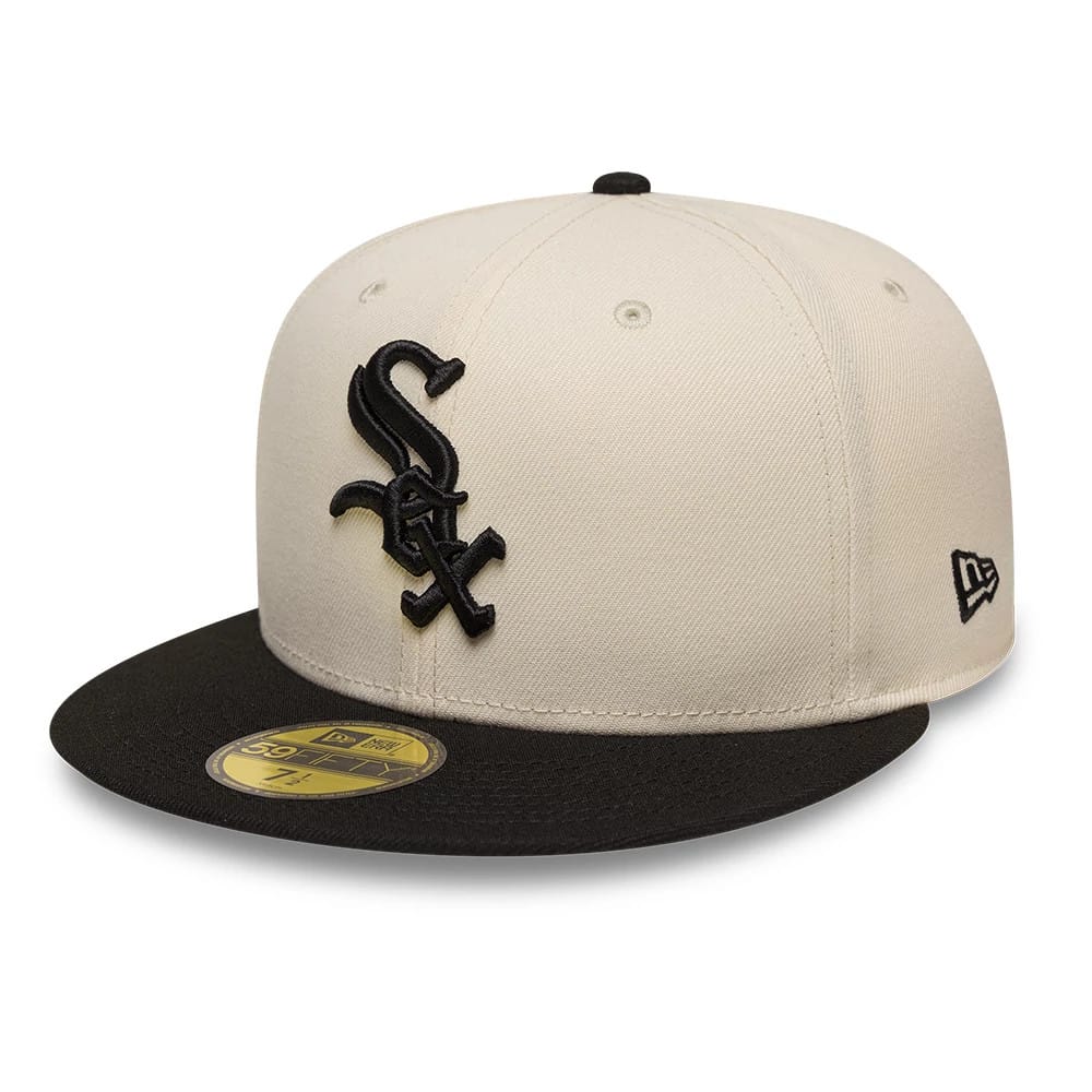 Chicago White Sox MLB Side Script Cream & Black 59FIFTY Fitted Cap-kentox