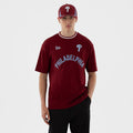 Philadelphia Phillies MLB Dark Red Oversized T-Shirt-zelvios