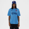 Texas Rangers MLB Pastel Blue Oversized T-Shirt-zelvios