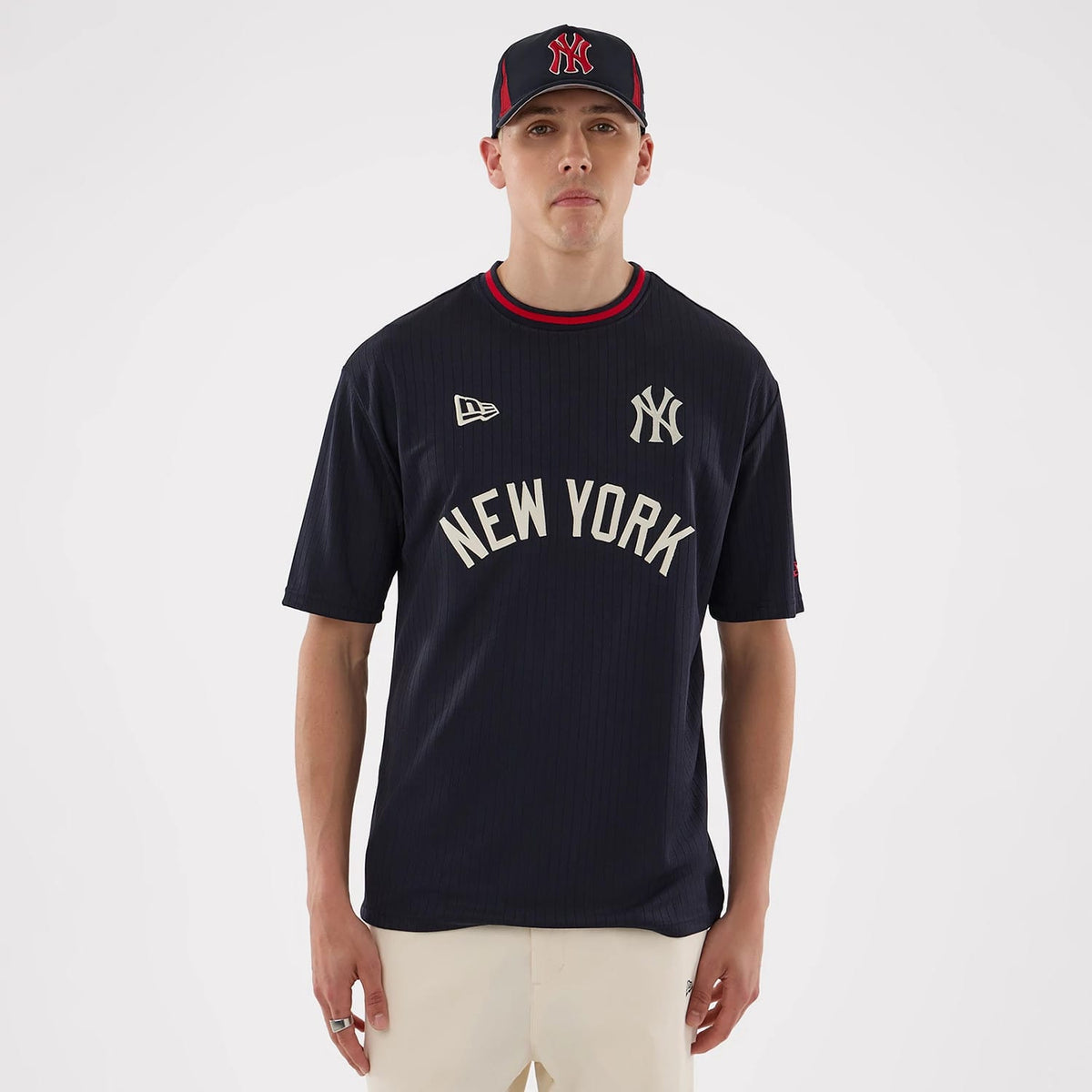 New York Yankees MLB Navy Oversized T-Shirt-zelvios