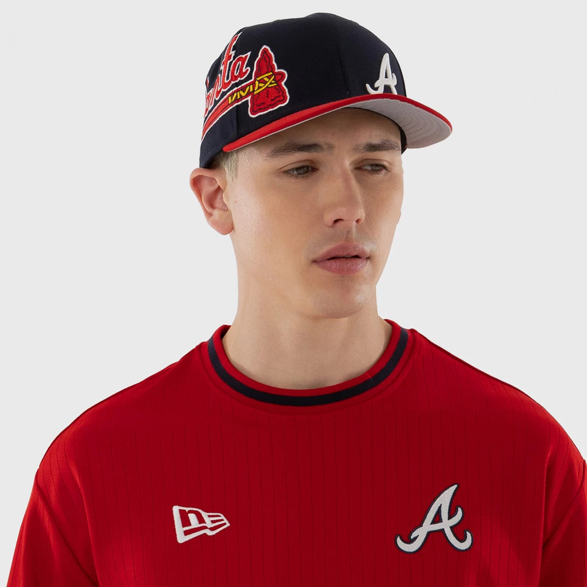 Atlanta Braves MLB Red Oversized T-Shirt-zelvios