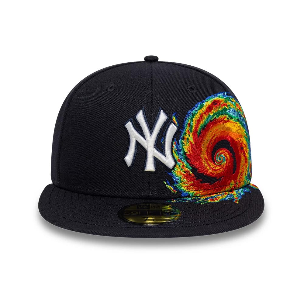 New York Yankees MLB Storm Pattern Navy 59FIFTY Fitted Cap-zelvios