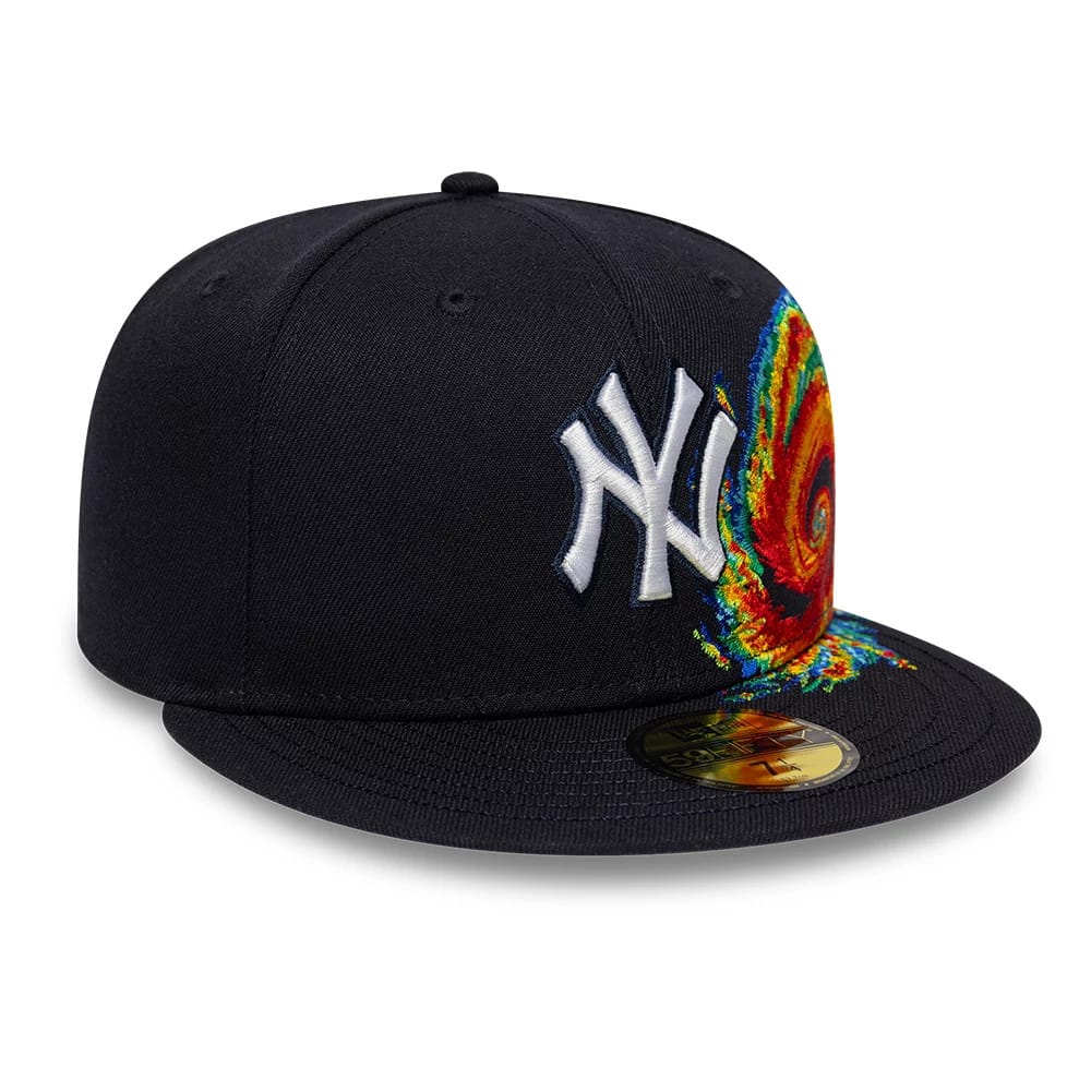 New York Yankees MLB Storm Pattern Navy 59FIFTY Fitted Cap-zelvios