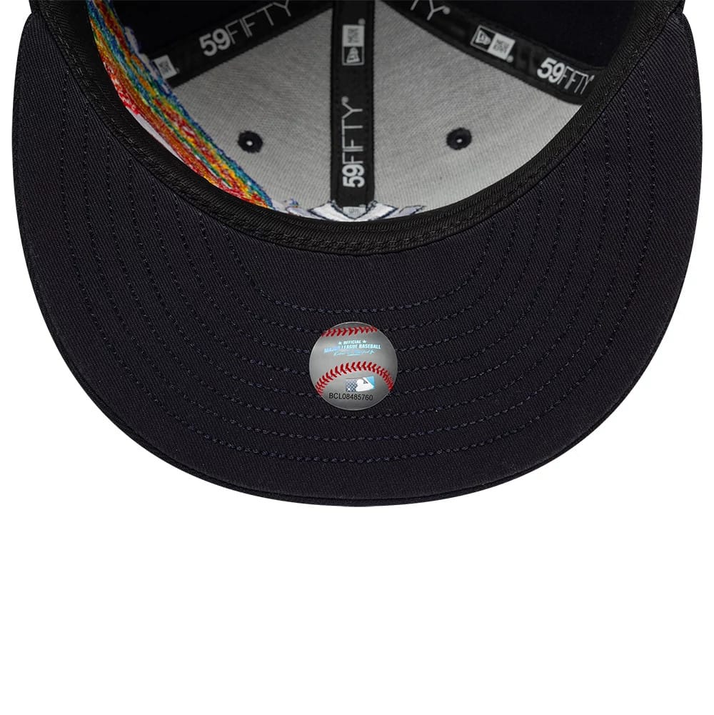 New York Yankees MLB Storm Pattern Navy 59FIFTY Fitted Cap-zelvios