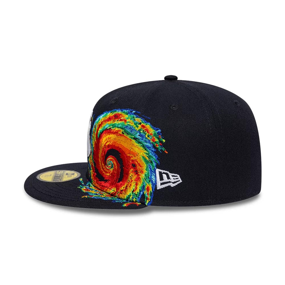 New York Yankees MLB Storm Pattern Navy 59FIFTY Fitted Cap-zelvios