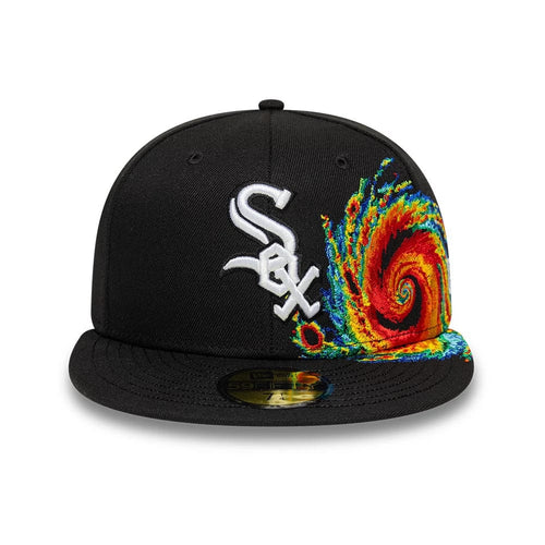 Chicago White Sox MLB Storm Pattern Black 59FIFTY Fitted Cap-kentox