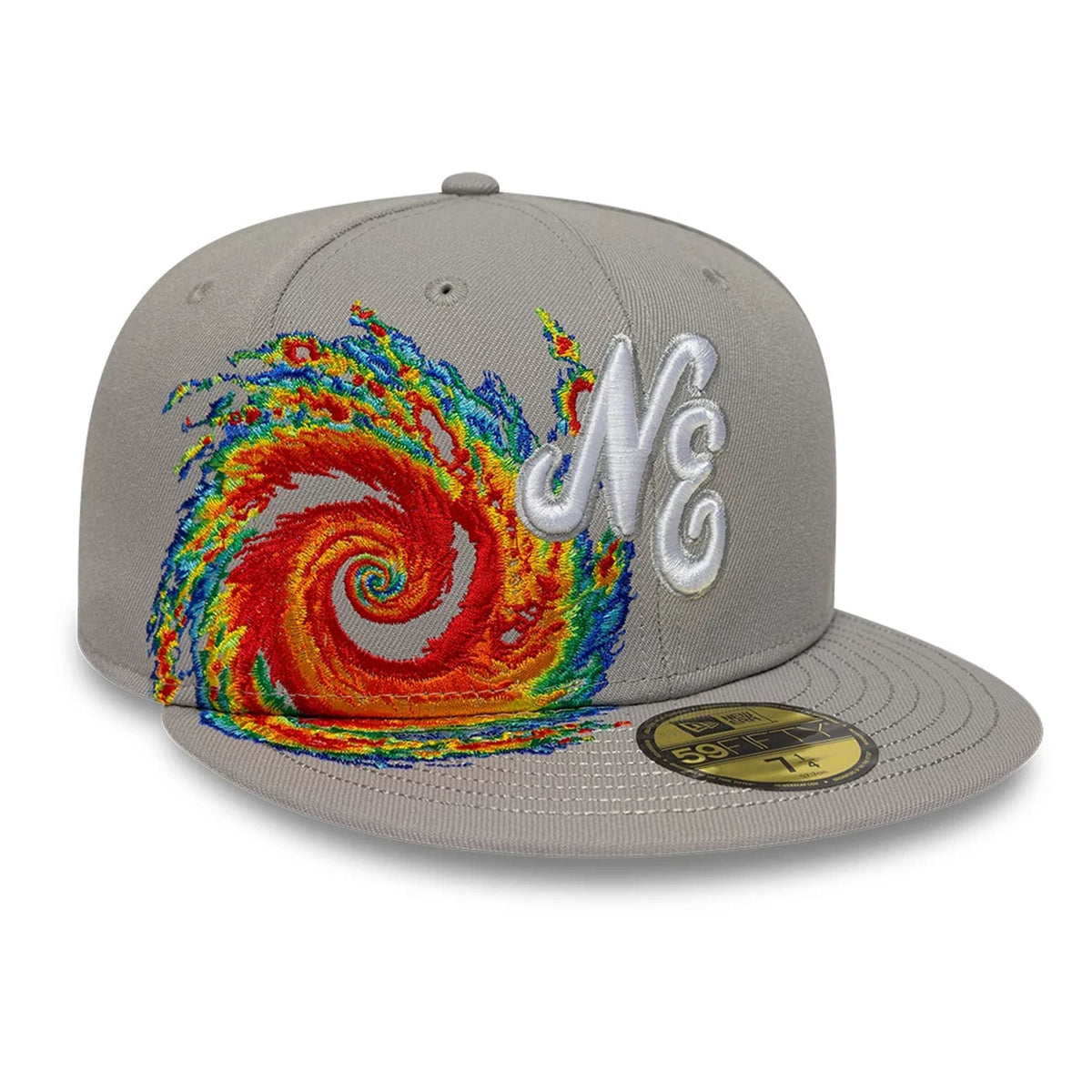 New Era Storm Pattern Grey 59FIFTY Fitted Cap-zelvios