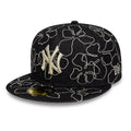 New York Yankees MLB Floral Denim Black 59FIFTY Fitted Cap-zelvios